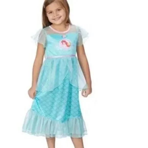 Disney Princess Girls 6X Ariel Nightgown Costume - Picture 1 of 6